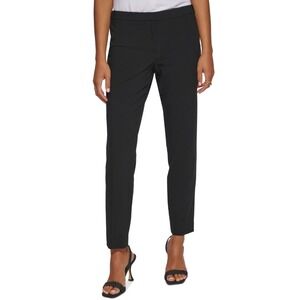 Calvin Klein Women's Highline Tapered Leg Ankle Length Pants Black Size 14P NWT